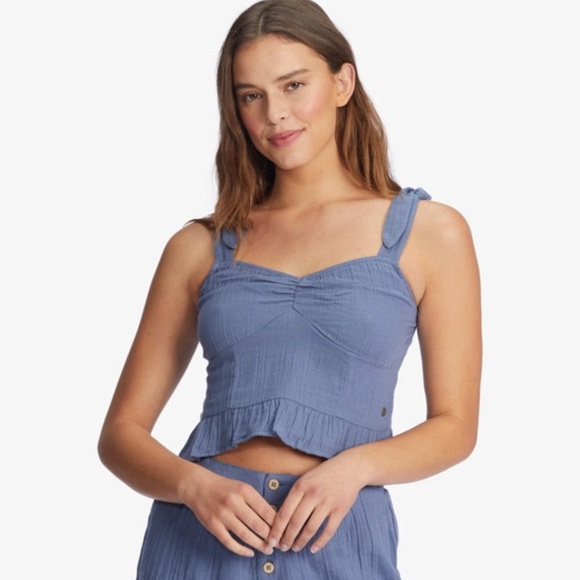 NWT Roxy Beyond me tank top Blue - Picture 1 of 5